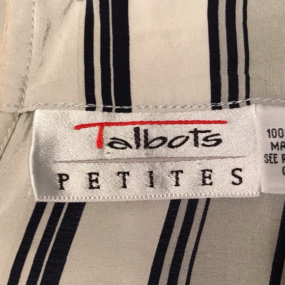 Silk Stripe Blouse Top - Picture 4 of 7